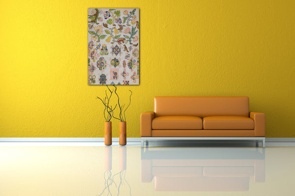 Top-Angebot Kunstdruck Mitte des 17. Jahrhunderts - Muster aus einem Stickmustertuch Leinwand auf Keilrahmen gespannt