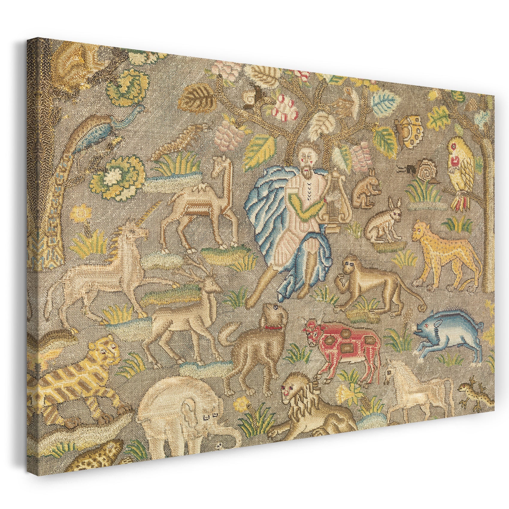 Top-Angebot Kunstdruck Anfang des 17. Jahrhunderts - Orpheus, der die Tiere bezaubert Leinwand auf Keilrahmen gespannt