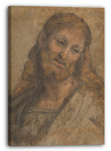 Top-Angebot Kunstdruck Andrea Solario - Büste einer bärtigen Figur. Leinwand auf Keilrahmen gespannt