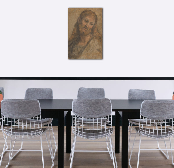 Top-Angebot Kunstdruck Andrea Solario - Büste einer bärtigen Figur. Leinwand auf Keilrahmen gespannt