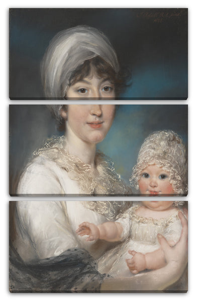 Leinwandbild John Russell - Mrs. Robert Shurlock (Henrietta Ann Jane Russell, 1775-1849) und ihre Tochter Ann