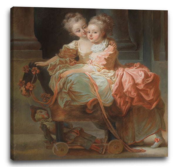 Leinwandbild Jean Claude Richard, Abt von Saint-Non - Die zwei Schwestern