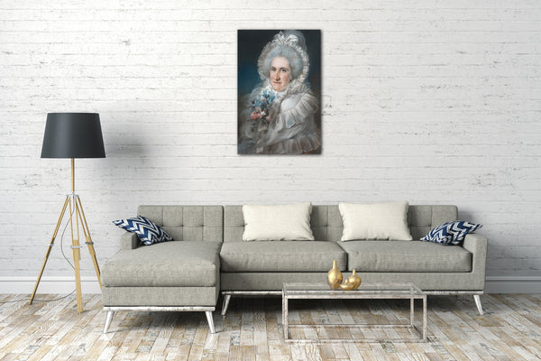 Top-Angebot Kunstdruck John Russell - Frau William Man Godschall (Sarah Godschall, 1730-1795) Leinwand auf Keilrahmen gespannt