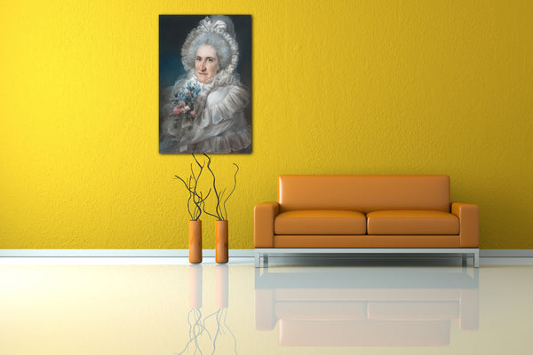Top-Angebot Kunstdruck John Russell - Frau William Man Godschall (Sarah Godschall, 1730-1795) Leinwand auf Keilrahmen gespannt