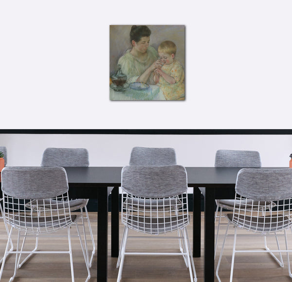 Leinwandbild Mary Cassatt - Mutter füttert Kind