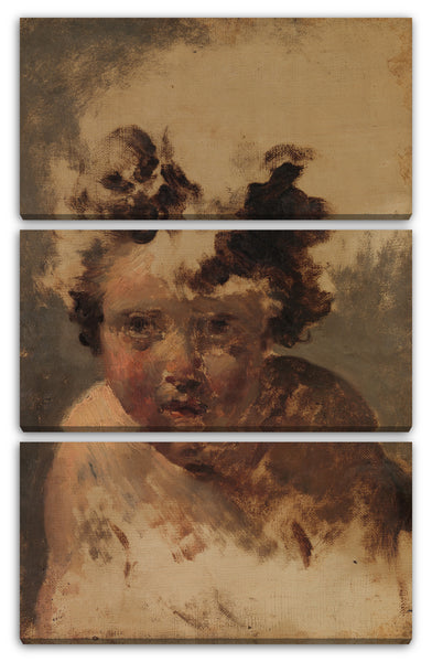 Leinwandbild Stil von Jacques Louis David - Kopf eines Kindes