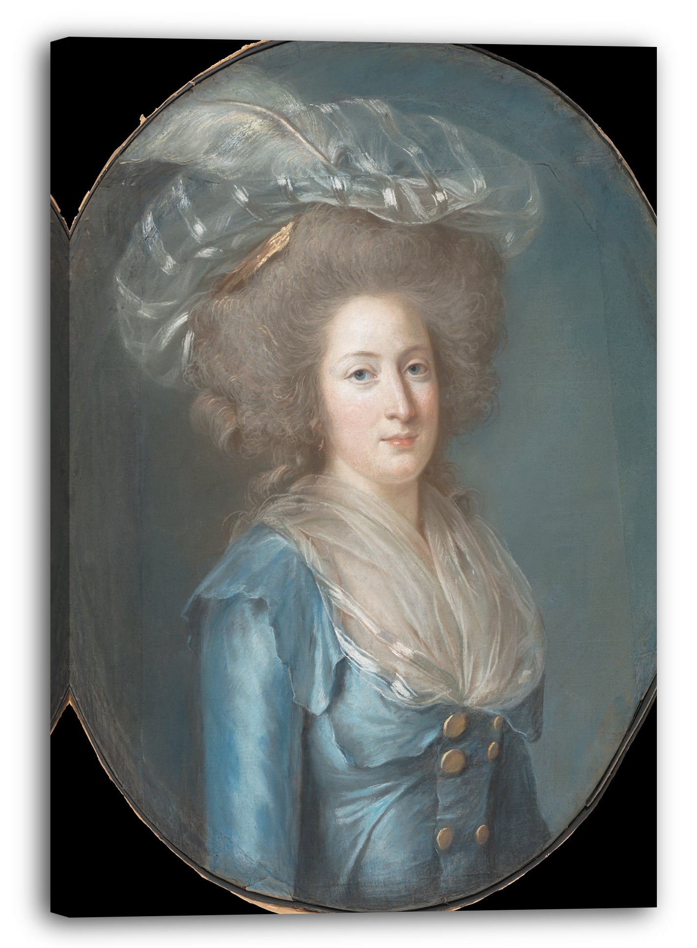 Top-Angebot Kunstdruck Adélaïde Labille-Guiard - Madame Élisabeth de France (1764-1794) Leinwand auf Keilrahmen gespannt