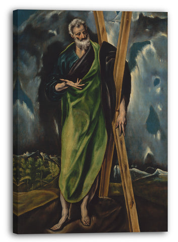 Top-Angebot Kunstdruck Werkstatt von El Greco - Heiliger Andreas Leinwand auf Keilrahmen gespannt