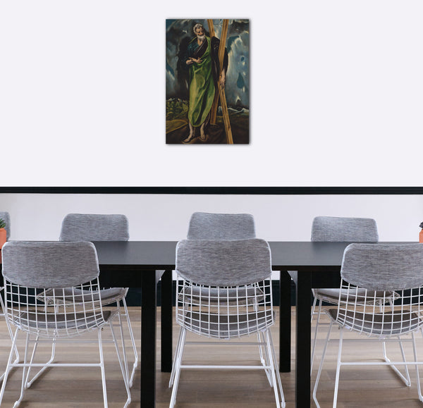 Top-Angebot Kunstdruck Werkstatt von El Greco - Heiliger Andreas Leinwand auf Keilrahmen gespannt