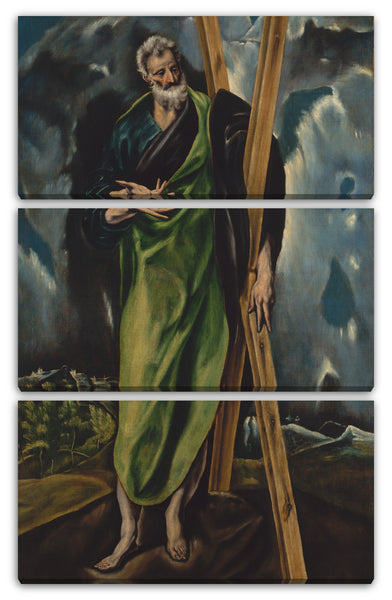 Leinwandbild Werkstatt von El Greco - Heiliger Andreas
