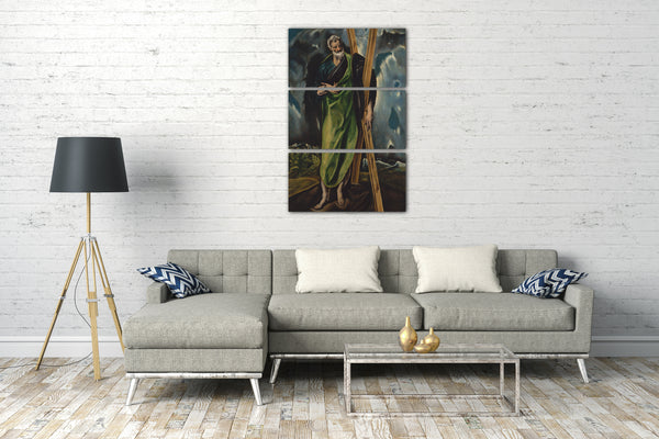 Top-Angebot Kunstdruck Werkstatt von El Greco - Heiliger Andreas Leinwand auf Keilrahmen gespannt