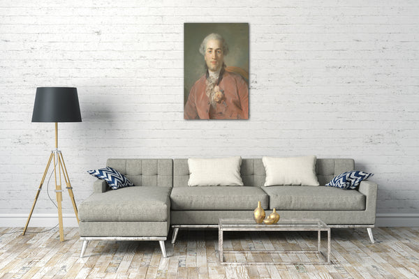 Top-Angebot Kunstdruck Jean-Baptiste Perronneau - Olivier Journu (1724-1764) Leinwand auf Keilrahmen gespannt