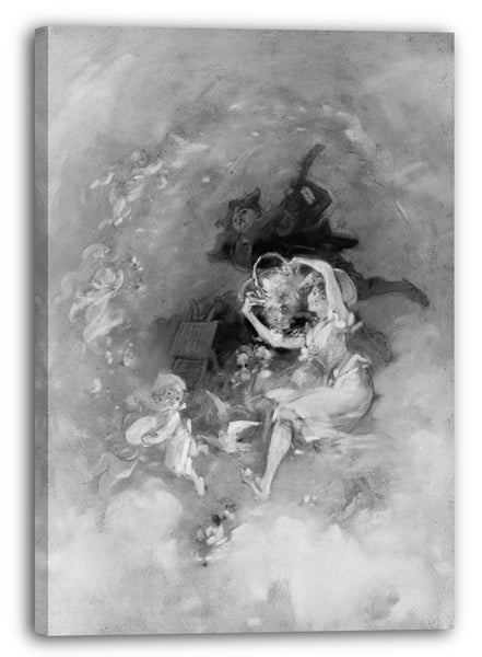Top-Angebot Kunstdruck Jules Chéret - Fantasie Leinwand auf Keilrahmen gespannt