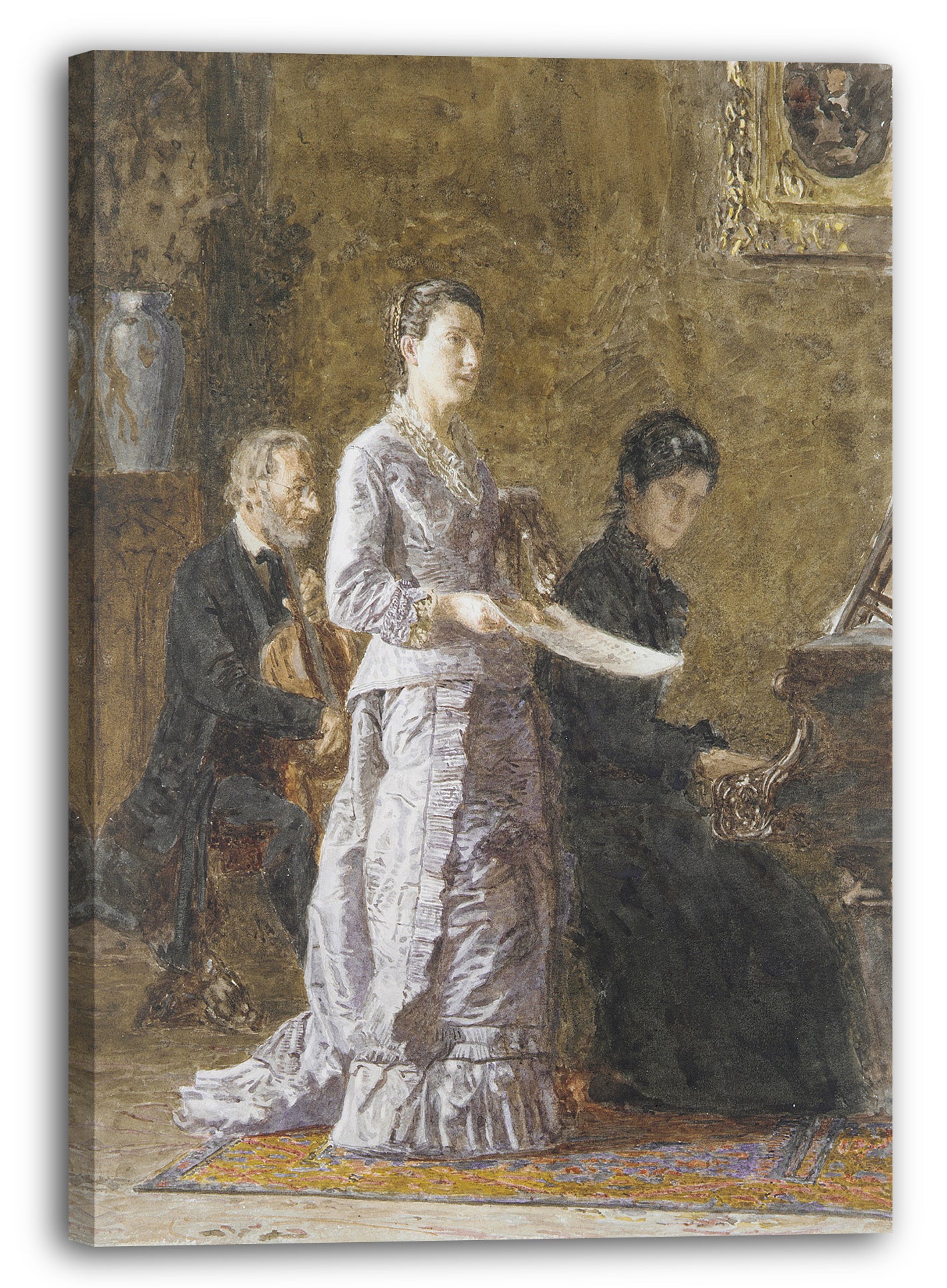 Top-Angebot Kunstdruck Thomas Eakins - The Pathetic Song Leinwand auf Keilrahmen gespannt