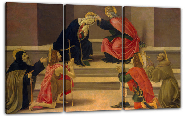 Leinwandbild Anhänger von Botticelli - Die Krönung der Jungfrau