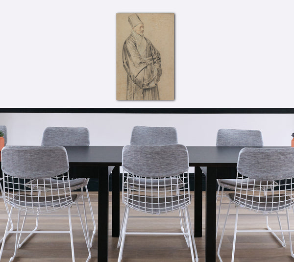 Top-Angebot Kunstdruck Peter Paul Rubens - Porträt von Nicolas Trigault in chinesischem Kostüm Leinwand auf Keilrahmen gespannt