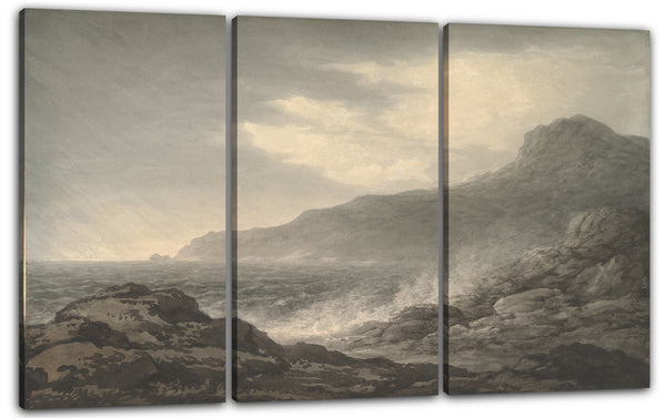 Leinwandbild John Handschuhmacher - Unfruchtbare Küste und leichter Sturm