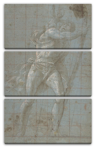 Leinwandbild Giovanni Antonio da Pordenone - Heiliger Christophorus, der das Christkind trägt