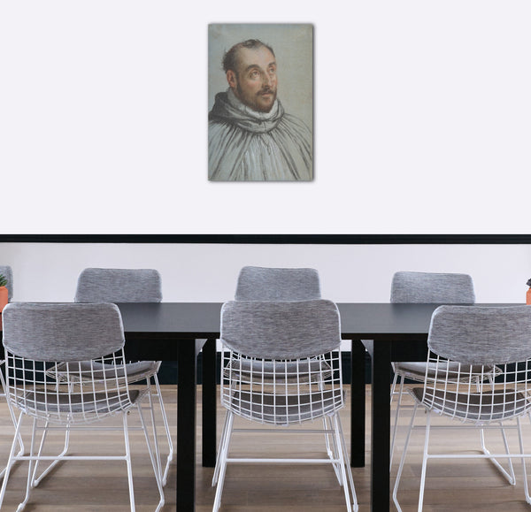 Top-Angebot Kunstdruck Carletto Caliari - Brustbild eines Geistlichen Leinwand auf Keilrahmen gespannt