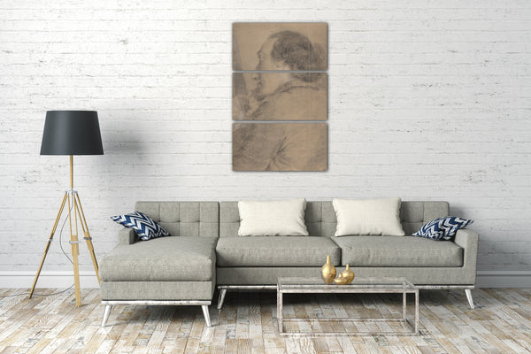 Top-Angebot Kunstdruck Thomas Frye - Portrait eines Mannes Leinwand auf Keilrahmen gespannt