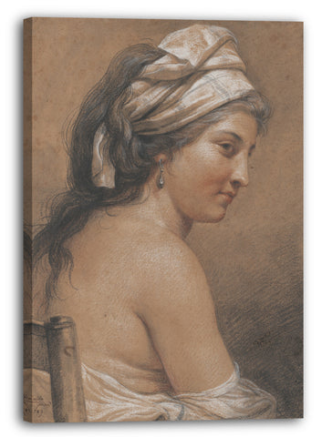 Top-Angebot Kunstdruck Adélaïde Labille-Guiard - Studie einer sitzenden Frau von hinten betrachtet (Marie-Gabrielle Capet) Leinwand auf Keilrahmen gespannt
