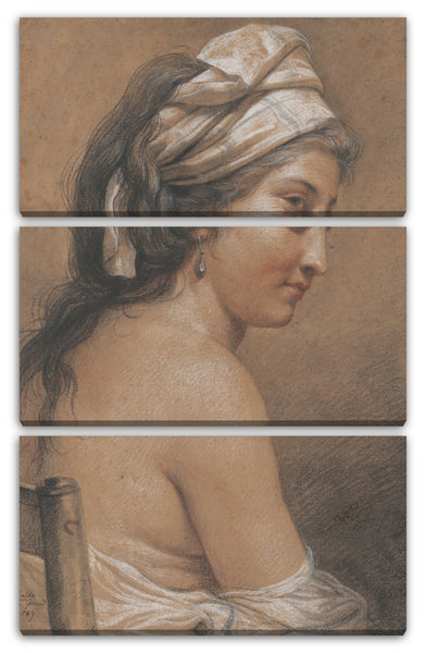 Leinwandbild Adélaïde Labille-Guiard - Studie einer sitzenden Frau von hinten betrachtet (Marie-Gabrielle Capet)