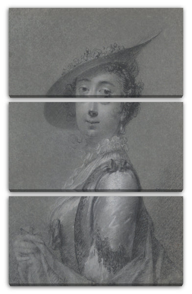 Leinwandbild Frans van der Mijn - Portrait einer eleganten Dame