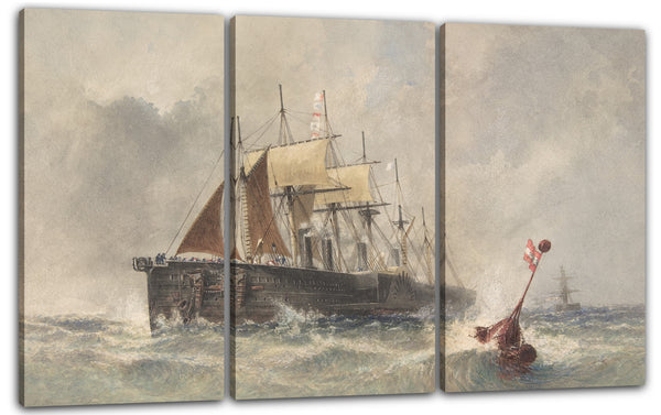 Leinwandbild Robert Charles Dudley - Die Buoy wird am 8. August 1865 vom Bug der Great Eastern abgeworfen