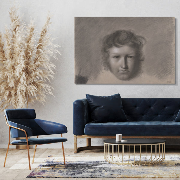 Top-Angebot Kunstdruck Andre-Jacques-Victor Orsel - Selbstporträt Leinwand auf Keilrahmen gespannt