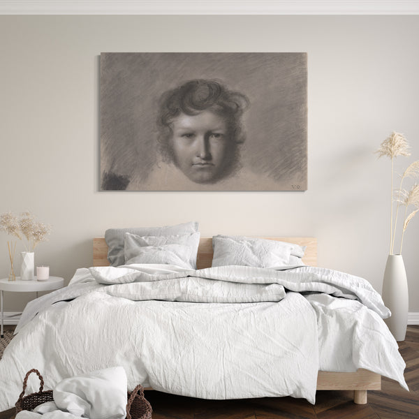 Top-Angebot Kunstdruck Andre-Jacques-Victor Orsel - Selbstporträt Leinwand auf Keilrahmen gespannt