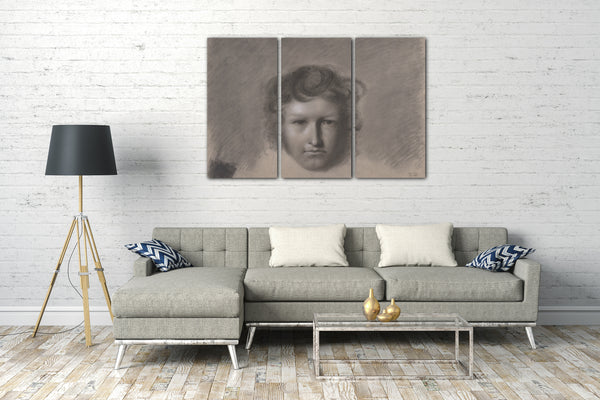 Top-Angebot Kunstdruck Andre-Jacques-Victor Orsel - Selbstporträt Leinwand auf Keilrahmen gespannt
