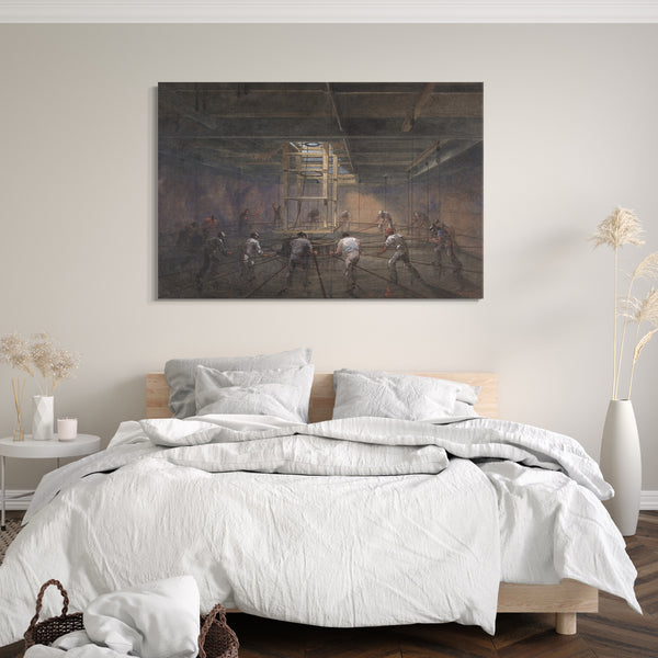 Top-Angebot Kunstdruck Robert Charles Dudley - Ansicht des Innenraums von einem der Kessel an Bord der Great Eastern Leinwand auf Keilrahmen gespannt