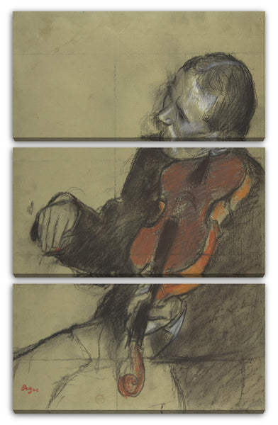 Leinwandbild Edgar Degas - Geiger, Studie für "Die Tanzstunde"