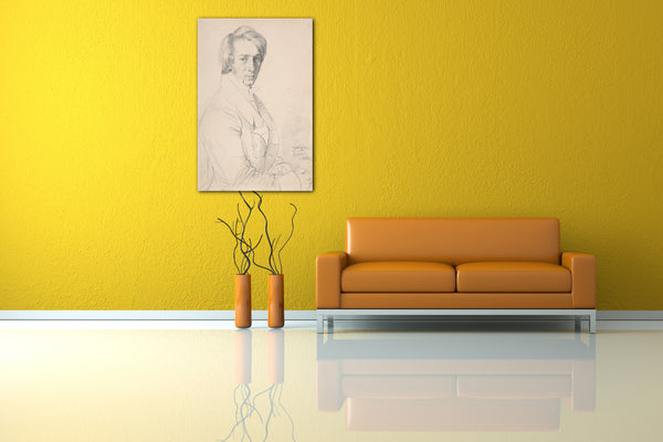 Top-Angebot Kunstdruck Jean Auguste Dominique Ingres - Ursin-Jules Vatinelle (1798-1881) Leinwand auf Keilrahmen gespannt
