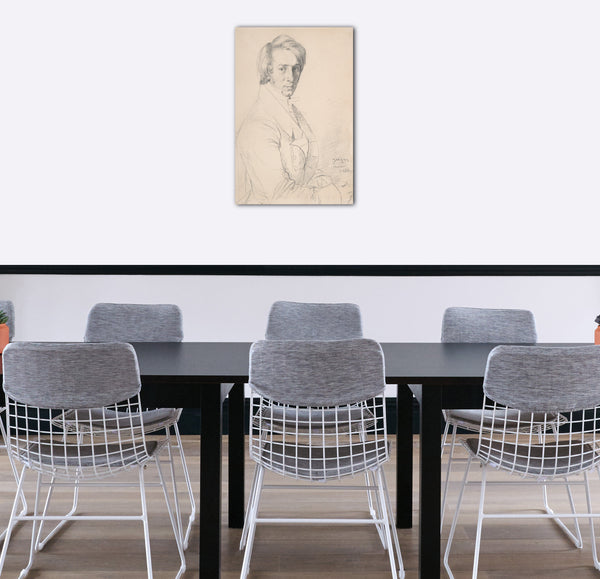 Top-Angebot Kunstdruck Jean Auguste Dominique Ingres - Ursin-Jules Vatinelle (1798-1881) Leinwand auf Keilrahmen gespannt