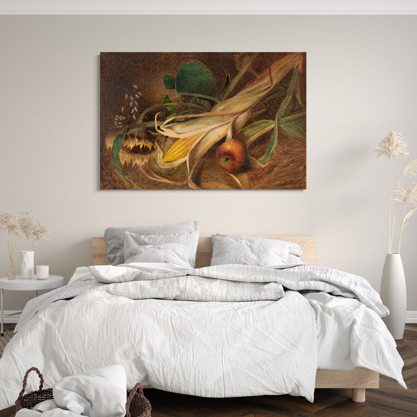 Top-Angebot Kunstdruck Charles Ethan Porter - Stillleben mit Mais Leinwand auf Keilrahmen gespannt