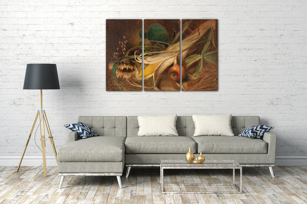 Top-Angebot Kunstdruck Charles Ethan Porter - Stillleben mit Mais Leinwand auf Keilrahmen gespannt