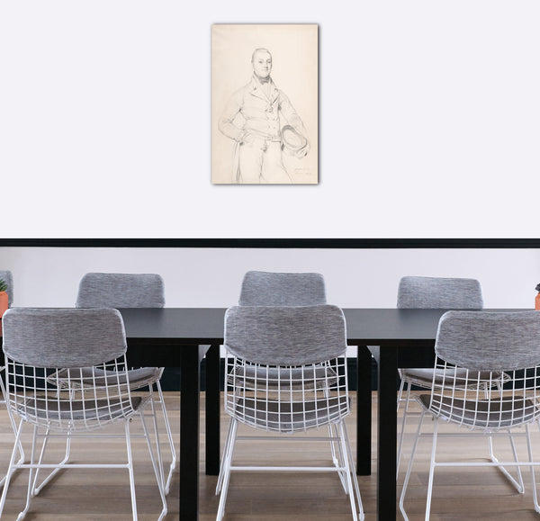 Top-Angebot Kunstdruck Jean Auguste Dominique Ingres - Admiral Sir Fleetwood Broughton Reynolds Pellew Leinwand auf Keilrahmen gespannt