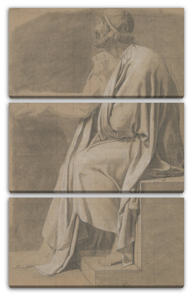 Leinwandbild Jacques Louis David - Menschenstudie zum "Tod des Sokrates"