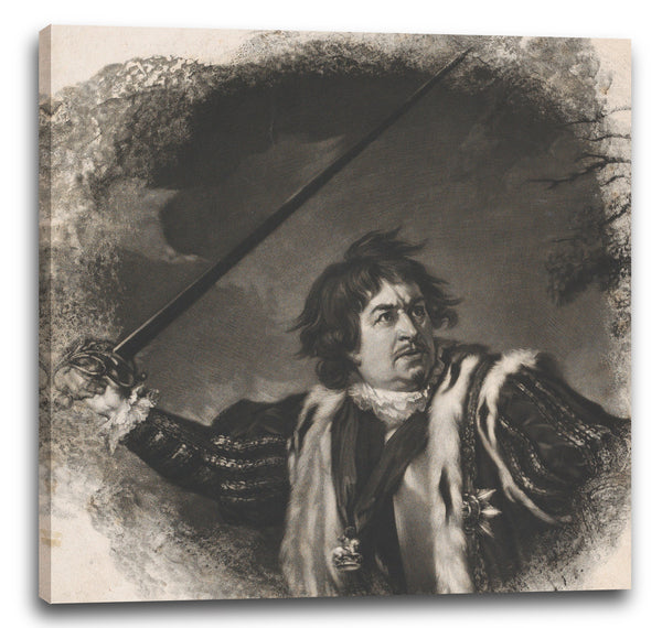 Leinwandbild Samuel William Reynolds, der Ältere - David Garrick als Richard III (Shakespeare, König Richard III, Akt 5, Szene 8)