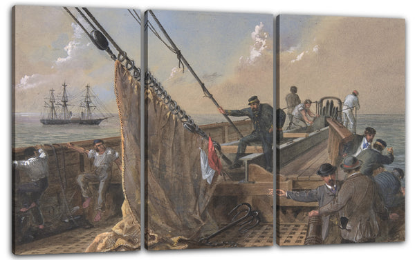 Leinwandbild Robert Charles Dudley - Forward Deck of the Great Eastern Cleared for the First Attempt to Grapple for the Lost Cable, August 11th, 1865