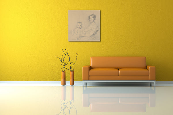 Leinwandbild John Linnell - Portrait einer Mutter und eines Kindes