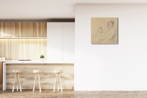 Leinwandbild John Linnell - Portrait einer Mutter und eines Kindes