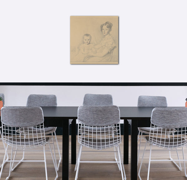 Leinwandbild John Linnell - Portrait einer Mutter und eines Kindes