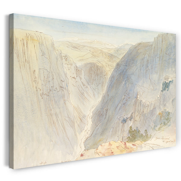 Top-Angebot Kunstdruck Edward Lear - Agia Paraskevi, Epirus, Griechenland Leinwand auf Keilrahmen gespannt