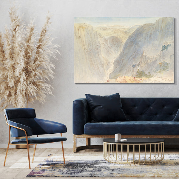 Top-Angebot Kunstdruck Edward Lear - Agia Paraskevi, Epirus, Griechenland Leinwand auf Keilrahmen gespannt