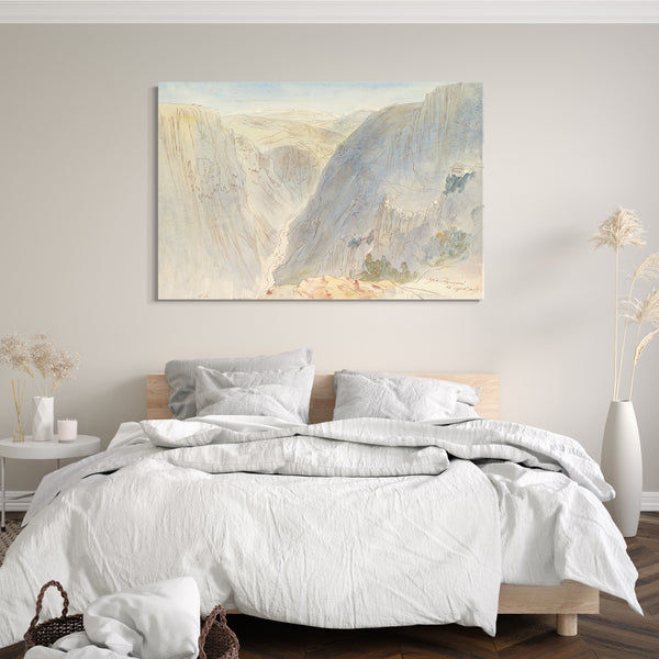 Top-Angebot Kunstdruck Edward Lear - Agia Paraskevi, Epirus, Griechenland Leinwand auf Keilrahmen gespannt