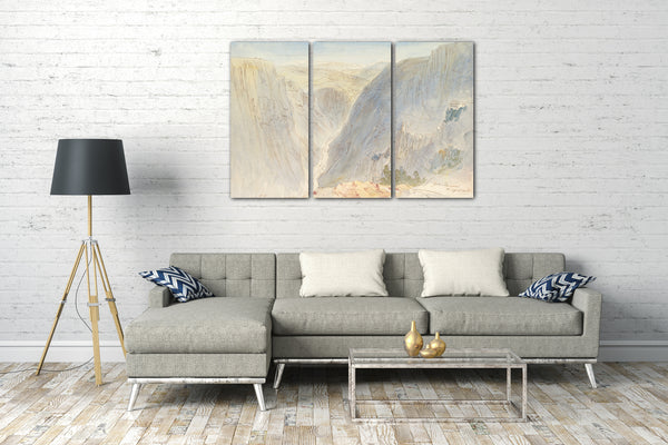 Top-Angebot Kunstdruck Edward Lear - Agia Paraskevi, Epirus, Griechenland Leinwand auf Keilrahmen gespannt