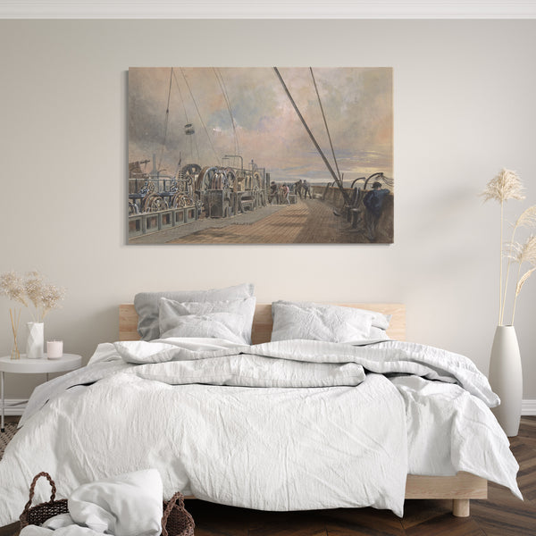 Top-Angebot Kunstdruck Robert Charles Dudley - Deck der Great Eastern, Achter: die Auszahlungsmaschine Leinwand auf Keilrahmen gespannt