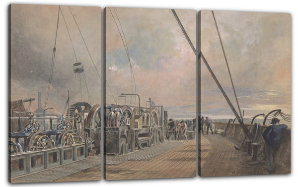 Leinwandbild Robert Charles Dudley - Deck der Great Eastern, Achter: die Auszahlungsmaschine